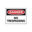 20" High Danger No Trespassing Aluminum Sign, D81AD