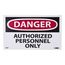 3" x 5" Danger Authorized Personnel Only Vinyl Security & Admittance Label, D9AP