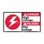 10" x 18" Danger High Voltage Alto Voltaje Plastic Accident Prevention Sign, DBA3R