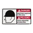 10" x 18" Danger Hard Hats Required in This Area Bilingual, DBA4R
