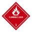 4" x 4" Flammable Liquid DOT Shipping Label, DL161AL