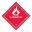4" x 4" Flammable Gas DOT Shipping Label, DL2AL