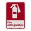 14" High Fire Extinguisher Plastic Fire Sign, FGA3RB