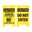 19" x 12" Caution Do Not Enter Locked Out Equipment Plastic Floor Sign, FS13