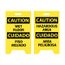 20" x 12" Caution Wet Floor Caution Hazardous Area Plastic Floor Sign, FS26