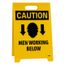 19" x 12" Caution Men Working Above Caution Men Working Below Floor Sign, FS6