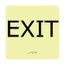 8" High Exit Plastic Exit Sign, GADA101BK