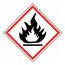 2" x 2" Flame in Square Vinyl Hazardous Material Label, GHS2002ALV2