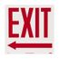 10" x 10" Pressure-Sensitive Vinyl Glow-In-The-Dark Exit Sign, GL16P