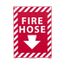 12" x 9" Fire Hose Rigid Plastic Fire Sign, GL18R