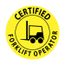 2" Thick Certified Forklift Operator Hard Hat Label (25-Pack), HH67