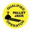 2" Thick Qualified Pallet Jack Operator Hard Hat Label (25-Pack), HH85
