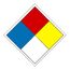 4" x 4" Hazard Material System Paper Chemical & Hazardous Material Sign, HMS44L