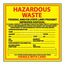 6" x 6" Hazardous Waste Federal &/or State Laws Prohibit Improper Hazardous Material Label, HW18