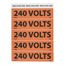240 Volts Vinyl Electrical & Energy Source Label (25-Pack), JL22006O
