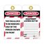 4" High Danger Self-Laminated Vinyl Lockout Tag, JMTAG1