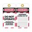 3" High Danger Unrippable Vinyl Lockout Tag, LOTAG10