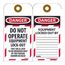3" High Danger Unrippable Vinyl Lockout Tag, LOTAG11-25