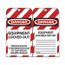 3" High Danger Unrippable Vinyl Lockout Tag, LOTAG17
