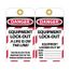 3" High Danger Unrippable Vinyl Lockout Tag, LOTAG18