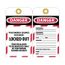 3" High Danger Unrippable Vinyl Lockout Tag, LOTAG24