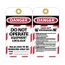 3" High Danger Unrippable Vinyl Lockout Tag, LOTAG28