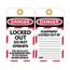 3" High Danger Unrippable Vinyl Lockout Tag, LOTAG34