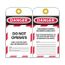 3" High Danger Unrippable Vinyl Lockout Tag, LOTAG36-25