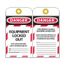 3" High Danger Unrippable Vinyl Lockout Tag, LOTAG37-25