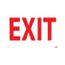 10" High Exit Plastic Exit Sign, M24RB