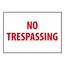 10" High No Trespassing Aluminum Sign, M58AB