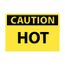 3" x 5" Caution Hot Vinyl Hazardous Material Label, MSCC35AP