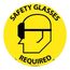 18" Dia. Safety Glasses Required Vinyl Adhesive Backed Floor Sign, MSCWFS15