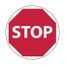 20" Dia. Stop Vinyl Accident Prevention Adhesive Backed Floor Sign, MSCWFS3