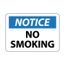 10" High Notice No Smoking Aluminum Sign, N166AB