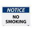 14" x 20" Notice No Smoking Aluminum Accident Prevention Sign, N166AC