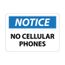 10" x 14" Notice No Cellular Phones Aluminum Security & Admittance Sign, N304AB