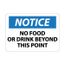 10" x 14" Notice No Food or Drink Sign, N310AB
