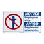 10" x 18" Notice Employees Only Empleados Solamente Plastic Security & Admittance Sign, NBA3R