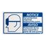 10" x 18" Notice Eye Protection Required Beyond This Point Bilingual, NBA7R