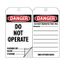 6" x 3" Danger Self-Laminated Unrippable Vinyl Accident Prevention Tag (25-Pack), OLPT20