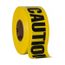 3" x 1,000' Polyethylene Caution/Cuidado Bilingual Barricade Tape (Black & Yellow), PT44