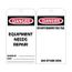3" High Danger Unrippable Vinyl Accident Prevention Tag, RPT106