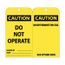 3" High Caution Unrippable Vinyl Lockout Tag, RPT174