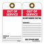 6" High Danger Unrippable Vinyl Accident Prevention Tag, RPT176AG