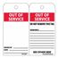6" High Blank Synthetic Paper Accident Prevention Tag (Pack of 25), RPT176AST