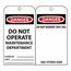3" High Danger Unrippable Vinyl Accident Prevention Tag, RPT2