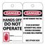 3" High Danger Unrippable Vinyl Accident Prevention Tag, RPT33