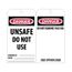 3.0000" High Unrippable Vinyl Lockout Tag, RPT34G