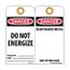 3" High Danger Unrippable Vinyl Lockout Tag, RPT61G